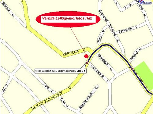 Verbita Lelkigyakorlatos Ház helye